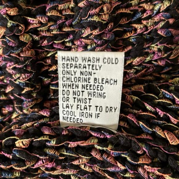 Habitat Size XL Chunky Knit Multicolor Cardigan Sweater Jacket Long Sleeved - Picture 4 of 5
